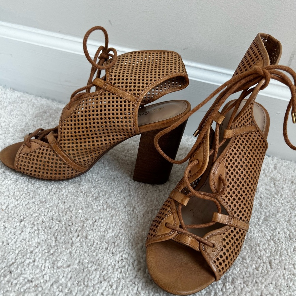 Brown Heeled Sandals